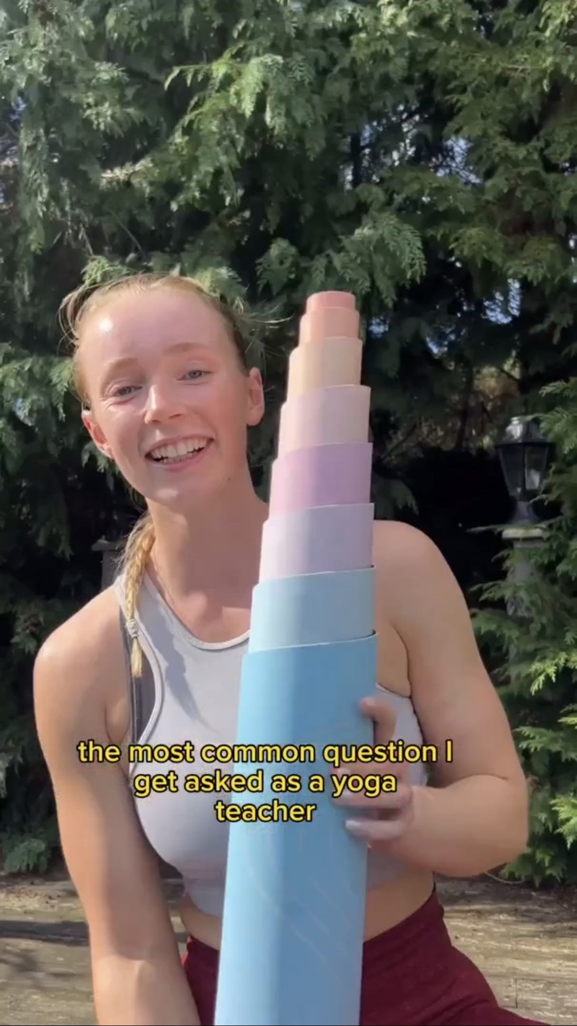 Load video: Yoga teacher reviewing a yoga mat